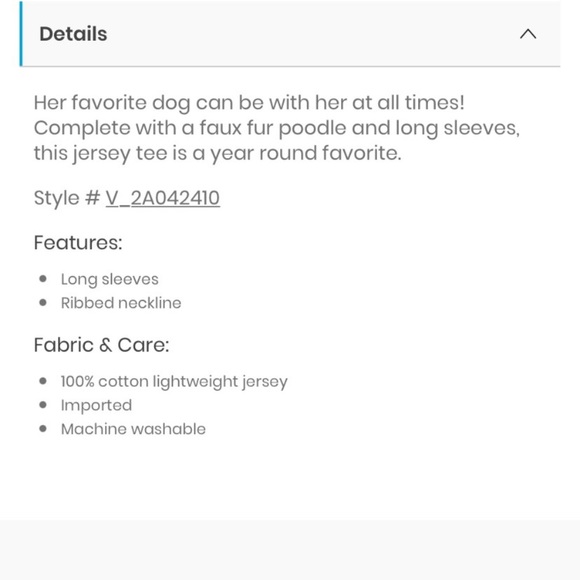 Carter’s French Poodle Long Sleeve Tee Size: 24 Month - Picture 3 of 6